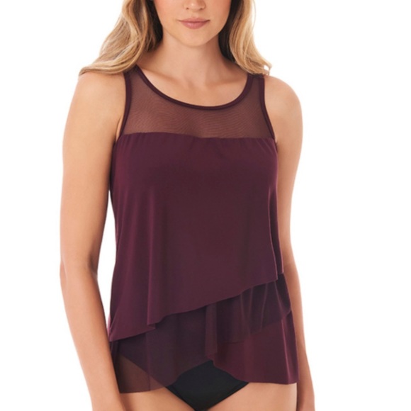 2022 MIRACLESUIT DD-CUP SOLID MIRAGE TANKINI TOP - Picture 1 of 6